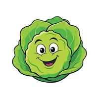 Nutritious Savoy Cabbage Isolated vector