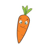 Nutritious Nantes Carrot Isolated For Cooking vector