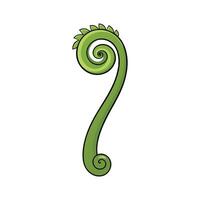 Nutritious Fiddlehead Fern Isolated vector