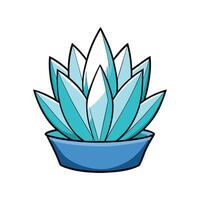 Isolated Ice Plant Great For Culinary Use vector