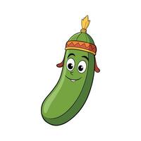 Isolated Indian Cucumber Great For Salads vector