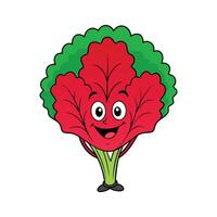 Nutritious Red Russian Kale Isolated vector