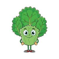 Isolated Siberian Kale Great For Salads vector