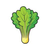 Isolated Mustard Greens Great For Salads vector