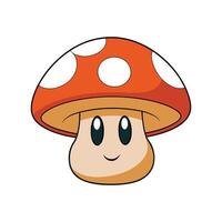 Isolated Portobello Mushroom Great For Salads vector