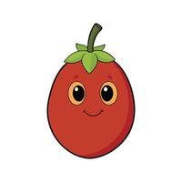 Bright Tamarillo Tree Tomato Isolated on White vector