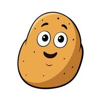Fresh Vitelotte Potato on White Background vector