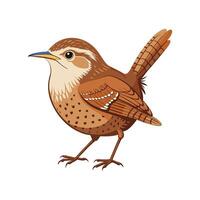 Artful Wren Bird Representation vector