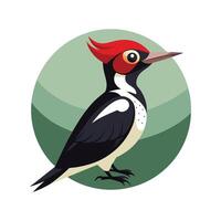 Creative Acorn Woodpecker Design vector