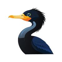 Charming Artwork of DoubleCrested Cormorant vector