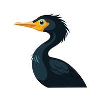 Stylish DoubleCrested Cormorant Illustration vector