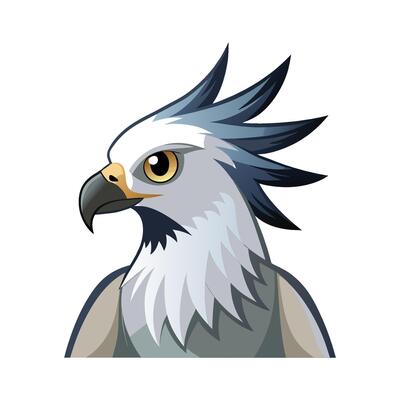 Charming Illustration of Harpy Eagle