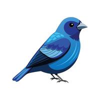Elegant Indigo Bunting Bird Artwork vector