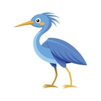 Charming Little Blue Heron Art vector