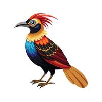 Elegant Artwork of Magnificent Riflebird vector