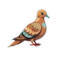 Elegant Mourning Dove Design vector