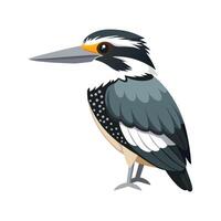 Charming Pied Kingfisher Artwork vector