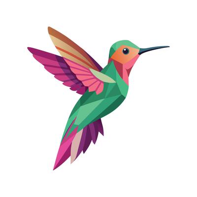 Beautiful rubytopaz hummingbird in action