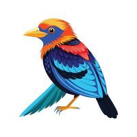 Artistic Spangled Cotinga Bird Design Illustration vector