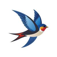 Vibrant Swallow Bird Unique Design Illustration vector
