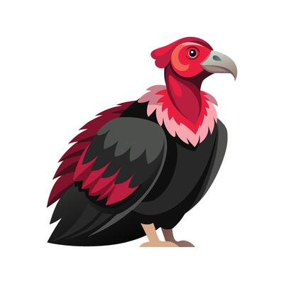 Artistic Representation of Turkey Vulture Bird