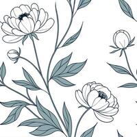 Vintage inspired sage leaves seamless pattern with muted colors and distressed textures on white Set 2 vector