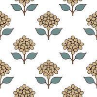 Rustic hydrangea seamless tiles pattern with dried hydrangea motifs and earthy blue tones ideal for country style kitchens Set 4 vector