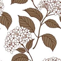 Rustic hydrangea seamless tiles pattern with dried hydrangea motifs and earthy blue tones ideal for country style kitchens Set 3 vector