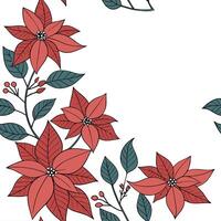 Minimalist poinsettia seamless tiles pattern with simple white petals and soft grey accents ideal for modern kitchens Set 7 vector