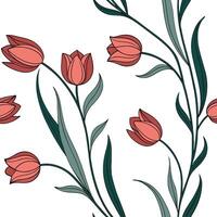 Industrial tulip seamless tiles pattern with bold lines and metallic accents on white background ideal for modern lofts Set 2 vector