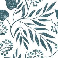 Industrial eucalyptus seamless tiles pattern with bold lines and metallic accents on white background ideal for modern lofts Set 3 vector