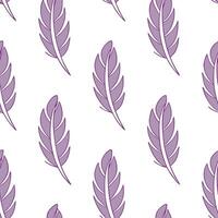 Heather and feathers seamless pattern airy isolated white background perfect for light textiless branding packaging vector