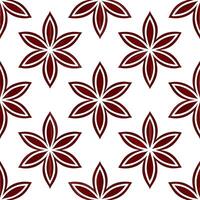 Geometric geranium seamless pattern with sharp lines and modern aesthetics on white vector
