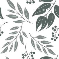 Farmhouse eucalyptus seamless tiles pattern with vintage eucalyptus and warm brown accents on white background ideal for cozy kitchens Set 9 vector