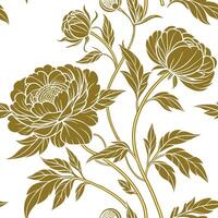 Elegant sage leaves seamless tiles pattern with muted green tones arranged symmetrically on white background concept as Symmetrical arrangement of muted green sage leaves creating a flat vector