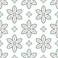 Elegant botanical seamless tiles pattern featuring delicate floral motifs and subtle green accents perfect for modern home interiors Set 2 vector