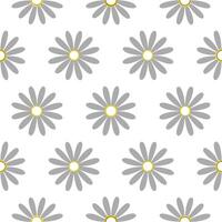 Elegant daisy seamless tiles pattern with white daisies on pure white background ideal for luxurious bathrooms Set 2 vector