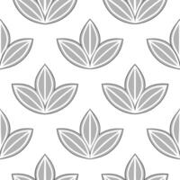 Delicate silver Pilea seamless pattern with subtle shimmer on white background Set 2 vector