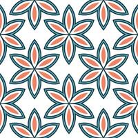 Contemporary geometric floral seamless tiles pattern with sharp lines and contrasting colors for stylish interiors Set 2 vector