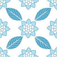 Coastal hydrangea seamless tiles pattern with airy hydrangeas and light blue accents on white background ideal for beach inspired rooms Set 3 vector