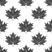 Classic embroidered maple leaves seamless pattern with textured details on white Set 2 vector