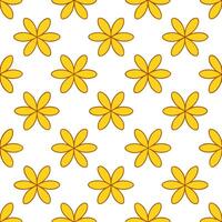 Classic embroidered buttercup seamless pattern with textured details on white Set 3 vector