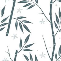 Botanical garden bamboo leaves seamless tiles pattern with various bamboo species in natural greens on white background perfect for serene spaces Set 4 vector