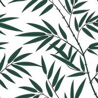 Botanical garden bamboo leaves seamless tiles pattern with various bamboo species in natural greens on white background perfect for serene spaces Set 8 vector