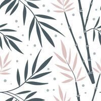 Botanical garden bamboo leaves seamless tiles pattern with various bamboo species in natural greens on white background perfect for serene spaces Set 6 vector