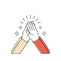 Bokeh Hands Clapping After a Team Brainstorming Session Set 2 vector