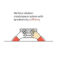Bokeh Hands Typing on a Shared Keyboard in an Office Set 2 vector
