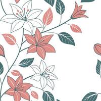 Bohemian poinsettia seamless tiles pattern with vibrant red blooms and intricate leaf details on white background ideal for eclectic spaces Set 5 vector