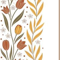 Bohemian bamboo leaves seamless tiles pattern with vibrant green stalks and intricate leaf patterns on white background ideal for eclectic spaces Set 2 vector