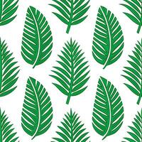 Art Nouveau fern seamless tiles pattern with flowing fern vines and intricate leaf details in emerald green tones for artistic interiors Set 5 vector